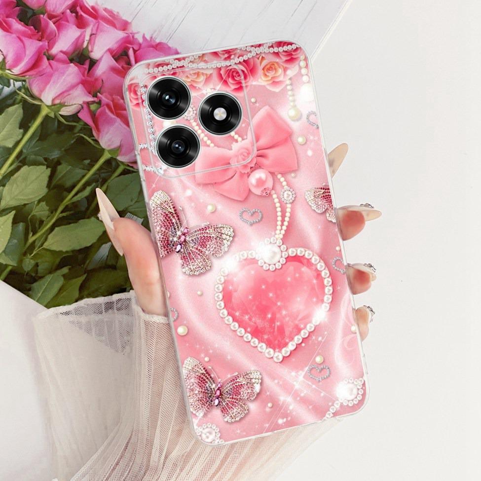 Case For Honor X5C Plus Cover Transparent Luxury Cute Cat Fashion Butterfly Cool Painted Casing For Honor X5cPlus