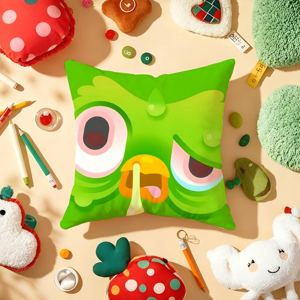 D-Duolingo Сова D-Duo Наволочка Плюшевая Ткань Мягкая Двусторонняя Печать Диван Теплый Зимний Домашний Подарок Наволочка