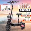 BOYUEDA S5 Electric Scooter 6000W Dual Motor 60V38AH Battery 11" Off-road Tire Escooter 85km/h Max Speed Disc Brakes LCD Display