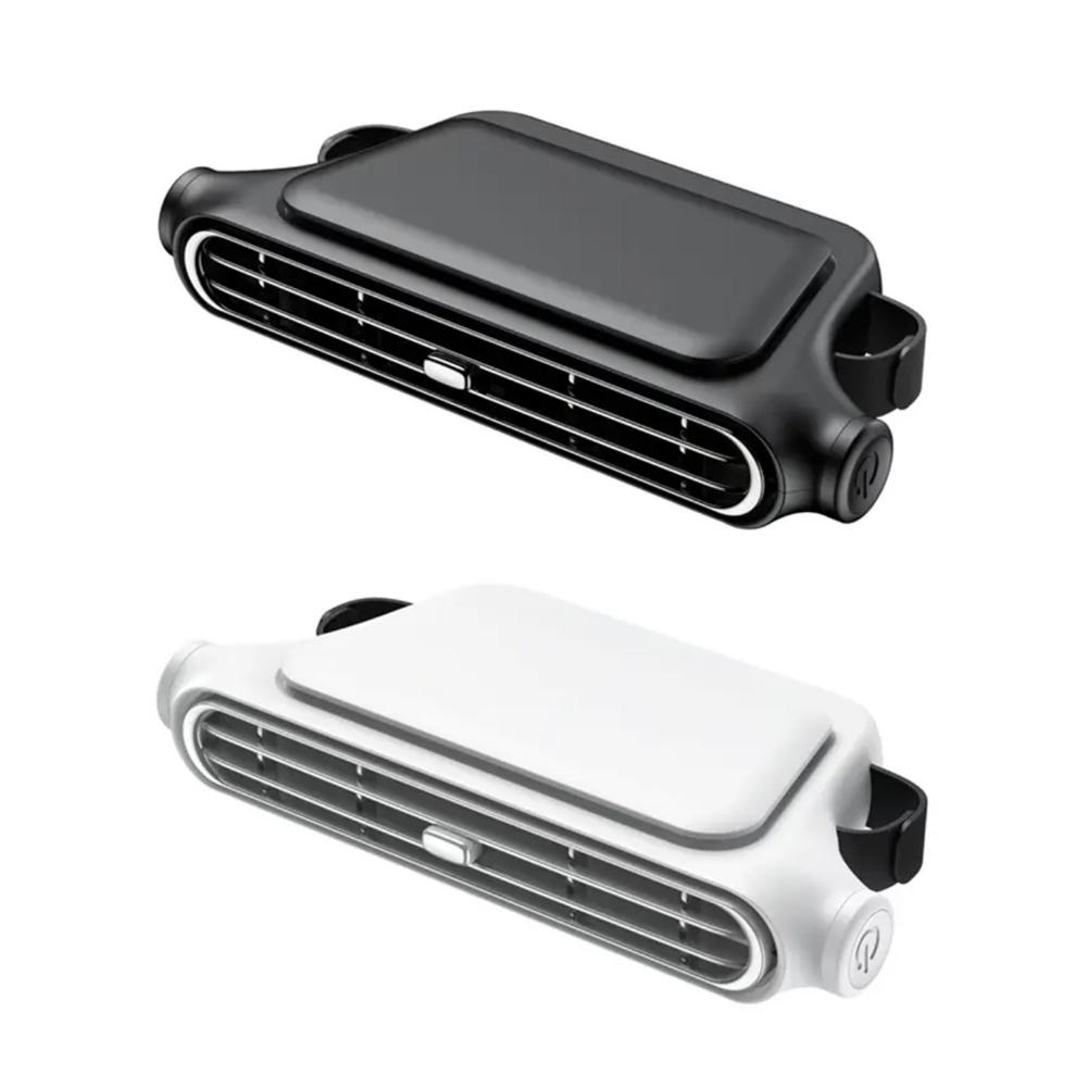 Portable Car Seat Fan 3 Speeds Adjustable Car Headrest Cooling Fan 3000mAh Car Rear Backrest Fan Car Interior Accessories
