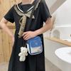 Новая холщовая маленькая сумка милая девушка простая наплечная сумка контрастного цвета маленькая свежая студенческая сумка-мессенджер