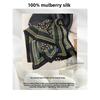 Autumn is in full swing! french floral 100% mulberry silk scarf - long crepe de chine silk shawl