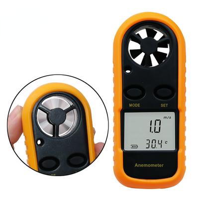 Цифровой анемометр 0-30 м/с, измеритель скорости ветра -10 ~ 45 ° C, тестер температуры анемометр с ЖК-дисплеем с подсветкой