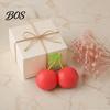 Hand Therapy Squeeze Balls Double Cherry Stress Relief Toy, Soft Fake Stretchy Toy Flour Filling Sensory Fidget for Relaxation