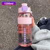 800/1200Ml Sports Water Bottle - High Temp Resistant, Leakproof, With Straw & Direct Drinking For Outdoor