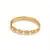 Elegant Gold Snap Bracelet Stainless Steel Bangle Luxe Feel Women Jewelry 60mm Inner Diameter
