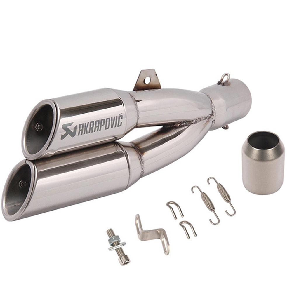 Universal Dual Exhaust Pipe for Vespa, Kawasaki, Yamaha GSXS150 Motorcycles