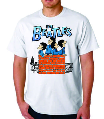 МУЛЬТФИЛЬМ О THE BEATLES НА КРЫШЕ! ФУТБОЛКА ФУТБОЛКА Джон Пол Джордж Ринго