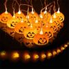 Plastic Pumpkin  LED String Lights Waterproof Pumpkin Crystal Lights  Haunted House
