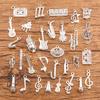 10pcs Musical Note Pendant Piano Guitar Microphone Speaker Suona Music Equipment Alloy Jewelry Accessories