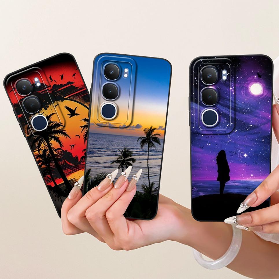 Чехол-картина с мультяшным китайским драконом и кошкой для Vivo Y19s Y19s Pro 4G V2419 Мягкий матовый силиконовый чехол для телефона на Vivo Y29 5G V2420