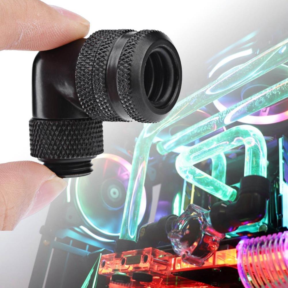 90 Degrees PC Water Cooling Fitting 14MM Brass Fitting Tube Connector Hard Tube Installation