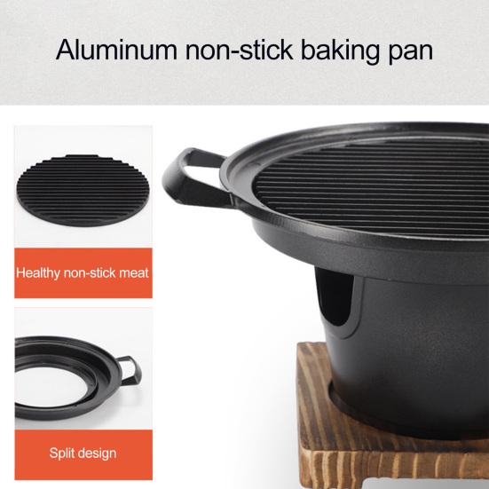 Мини-барбекю, спиртовая печь-гриль, японская одноместная духовка для приготовления пищи, антипригарная уличная плита для барбекю для кемпинга, пикника, многофункциональные инструменты для барбекю