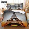 Eiffel Tower Bedding Set Duvet Cover Sets 3d Bedding Digital Printing Bed Linen Queen Size Bedding Set Fashion Design