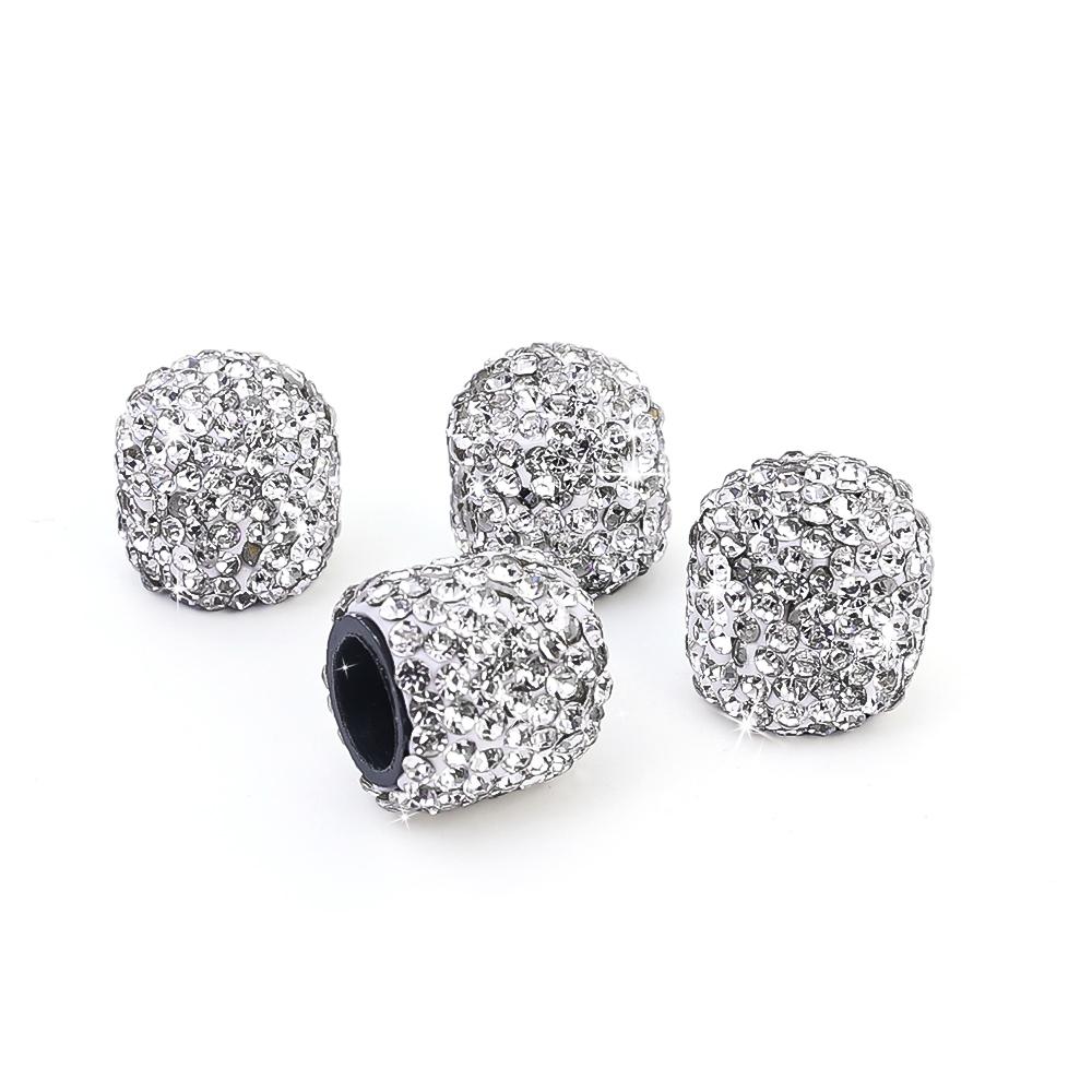 Tire Rhinestone Decor Valve Caps Diamond Bling Bling Shiny Wheel Valve Dustproof Cover Car Motorcycle Tyre Accessories Valve Stems 1