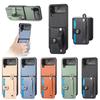 Браслет из углеродного волокна, кожаный чехол для Samsung Galaxy Z Flip 4 3 Flip4 Flip3 5G, кошелек, держатель для карт, чехол-подставка для телефона
