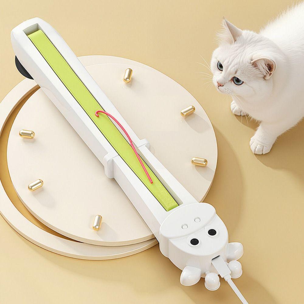 Adjustable Electric Cat Teaser Rechargeable Wall-Mounted Cat Toy Living Room