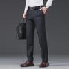Мужские брюки прямого покроя из высококачественного легкого делового костюма класса люкс