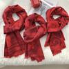 Knitted Scarf Club Event Embroidery Jacquard Logo Gifts Birthday Year China Red Scarf Scarf Knitted Shawl