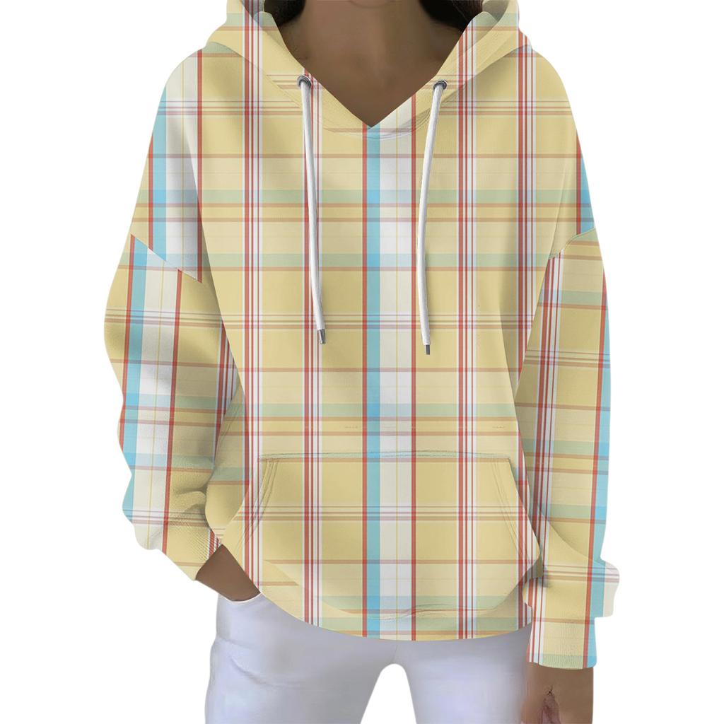 Women's Fashion Casual Hooded Loose Printed Long Sleeve Sweatshirt