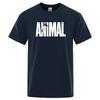 Fashion ANIMAL Letter Print T-Shirts Street Funny Short Sleeves Loose Oversized T Shirt O-Neck Breathable Cotton Clothing