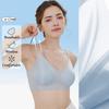 FINETOO Бесшовный бюстгальтер для женщин M-XXXXL Plus Size с плечевым ремнем, ультратонкое дышащее нижнее белье из ледяного шелка