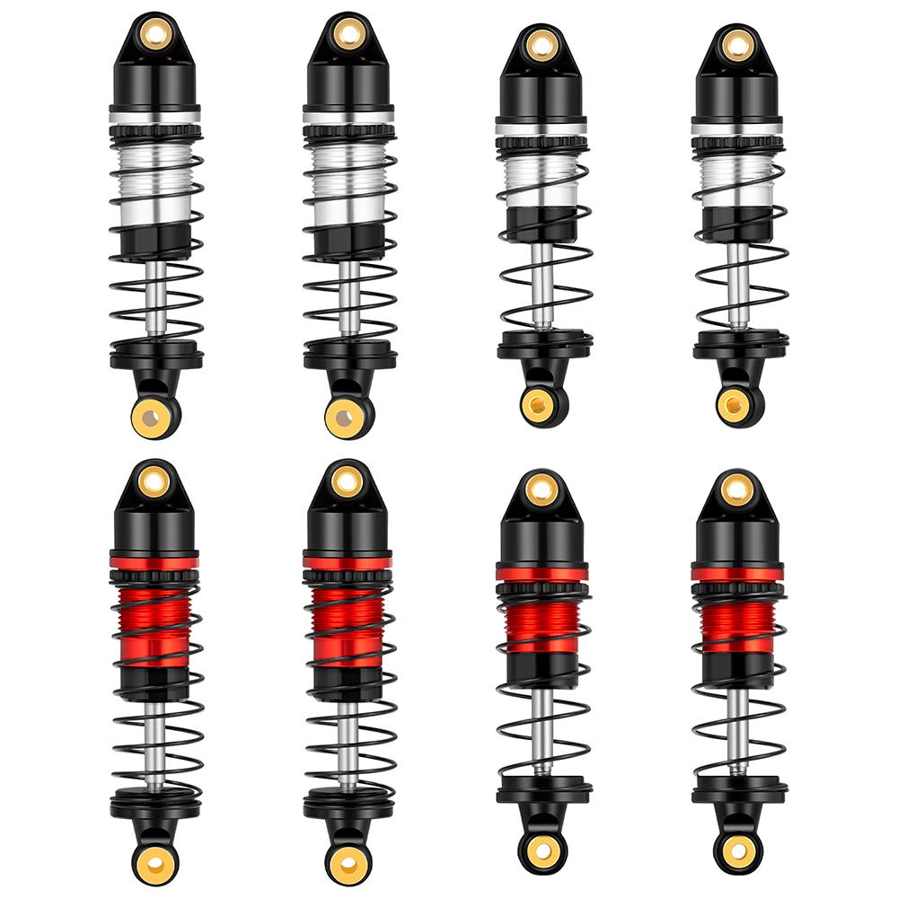 TRINOOD 4Pcs Alu Alloy Front Rear Shock Absorber Damper for Lo-si 1/24 Micro-B 2WD Buggy Upgrade Parts