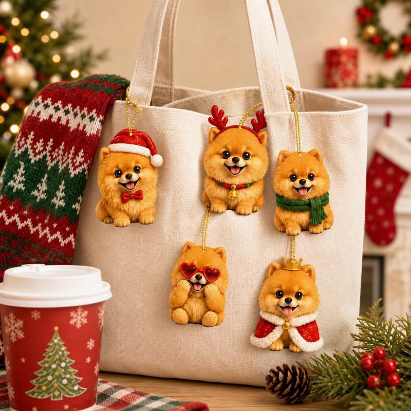 Christmas Pomeranian Advent Calendar Blind Box 24pcs Festive Decor Pet Lovers