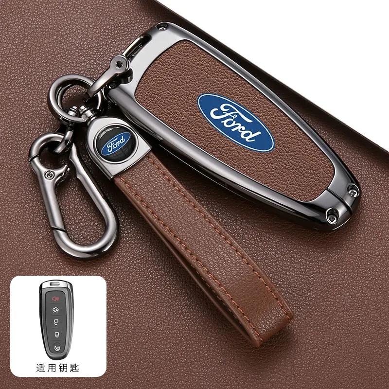 Автомобильная наклейка Автомобильная наклейка 2025 Горячий чехол-брелок для ключей автомобиля Оболочка Для Ford Escape 2013 2014 2015 2016 2017 2018 2019 Escort Edge Taurus