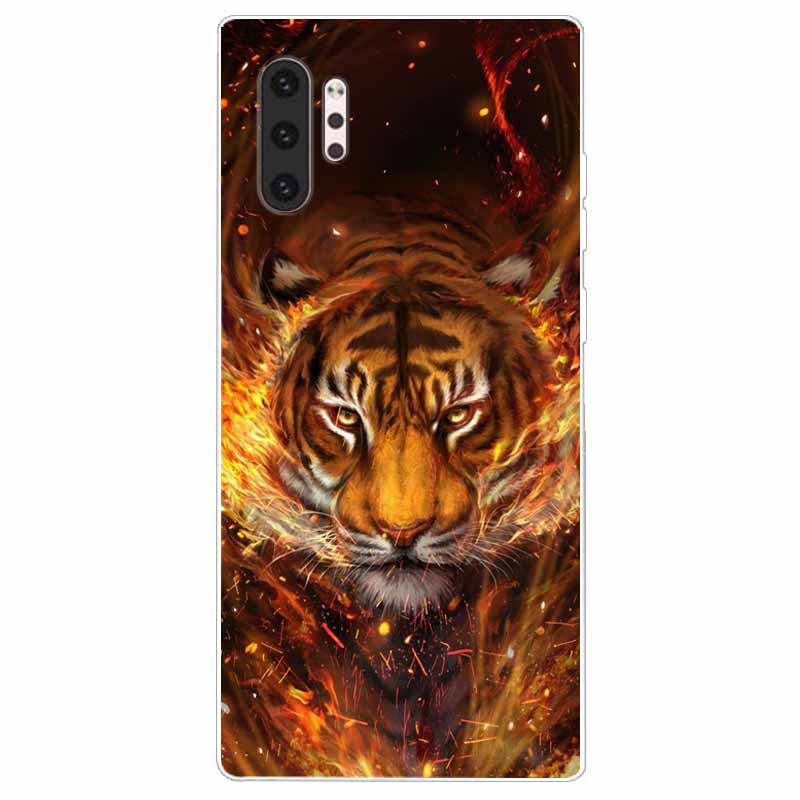 Phone Case For Samsung Note 10 Pro Plus Cover Note10 Silicone Soft Painted Wolf Coque for Samsung Galaxy Note 10 Lite TPU Bumper