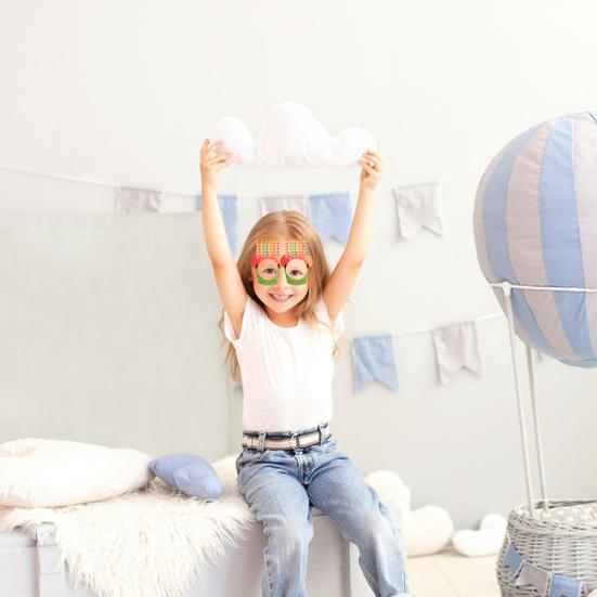 6Pcs Happy Birthday Glasses Frame Baby Shower Kids Boys Girls Birthday Party Decoration Paper Eyeglasses Eyewear Photo Prop Party Supplies