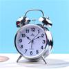 New! 4 Inch Metal Round Alarm Clock Accurate Mute Retro Luminous Bedside Clock With Night Light Function