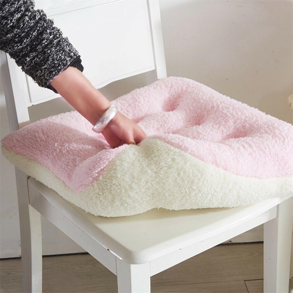 Подушка на стул, толстый кашемир, мягкая теплая студенческая, ресторанная, офисная, плюшевая подушка