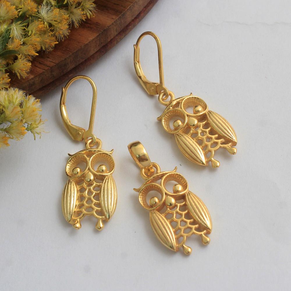 Серебряные ювелирные изделия с подвеской из желтого золота, серьги с подвеской в виде совы, ювелирные изделия из 100% стерлингового серебра 925 пробы