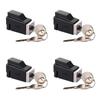 10-1Set Aluminum Alloy Window Locks with 2 Keys Door Window Limit Lock  Portable Practical Exquisite Convenient for Family Hotel