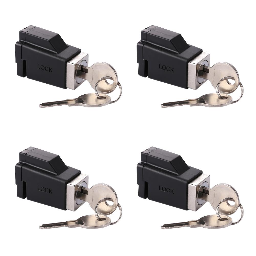 10-1Set Aluminum Alloy Window Locks with 2 Keys Door Window Limit Lock Portable Practical Exquisite Convenient for Family Hotel