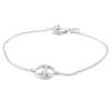 [I3609] - White 'Peace' Silver Bracelet
