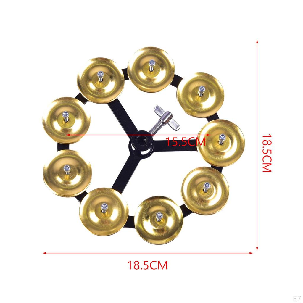 Cymbal Hi Hat Tambourine with Row Mountable Music Rhythm Drum Set for Parties Enthusiasts