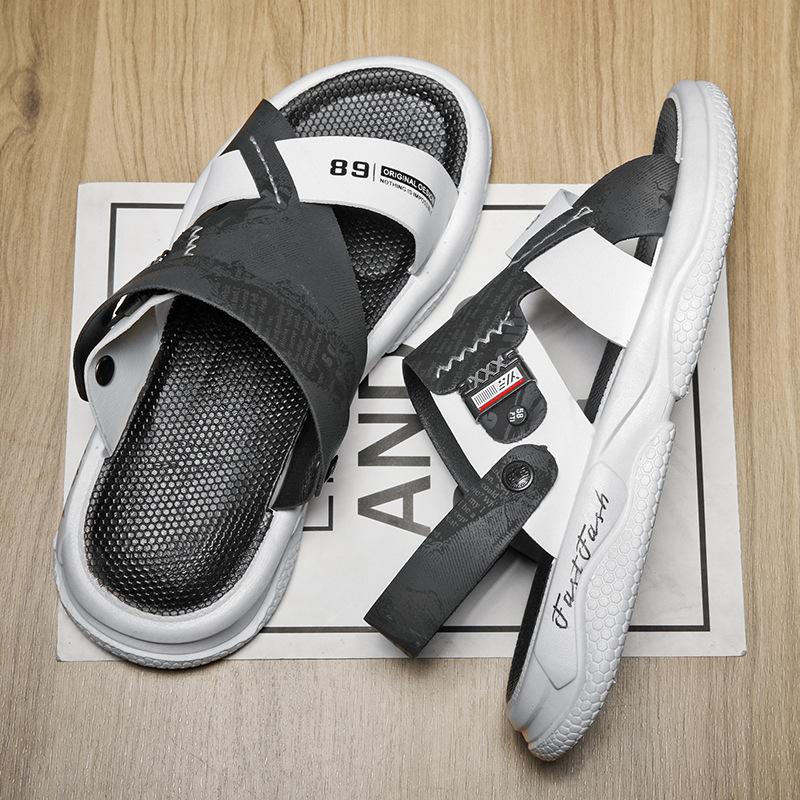 Сандалии мужские 2025 летние новые нескользящие износостойкие тапочки для улицы для отдыха и спорта двойного назначения для вождения пляжные сандалии