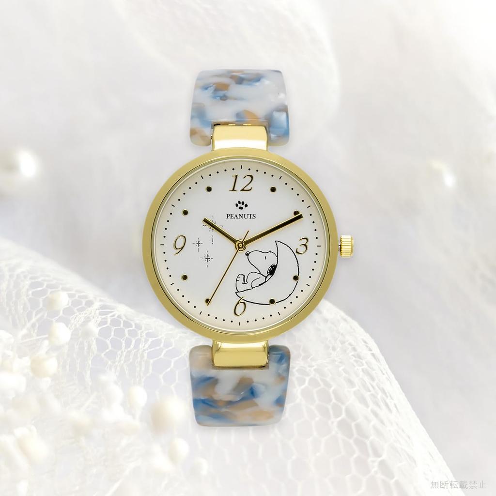 Наручные часы Snoopy Analog Acrylic Bangle Watch Blue [Fieldwork] PNT038-2 Женские