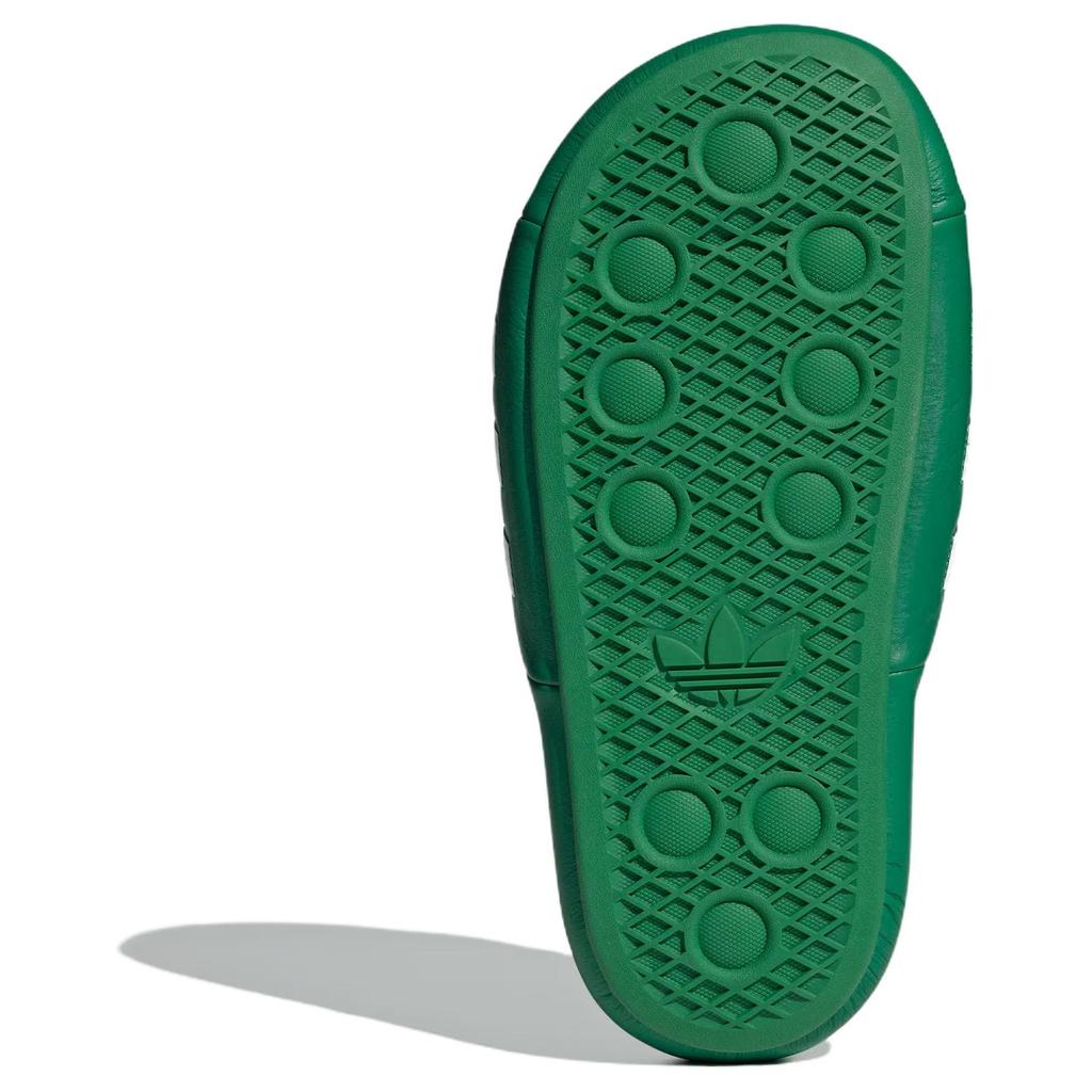 adidas Adilette 24 Слайды Зеленые Белые Унисекс Кроссовки Облачно-белые JS3475