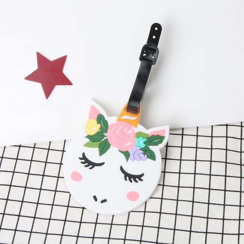 Привлекательный дорожный инструмент для посадки животных багажная бирка этикетка мультфильм держатель имени силикагеля 1 шт