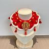 Pet New Year Scarf Cats & Dogs For Spring Festival Handmade Craft Accessory Cat's Headband Chinese Wedding Decoration