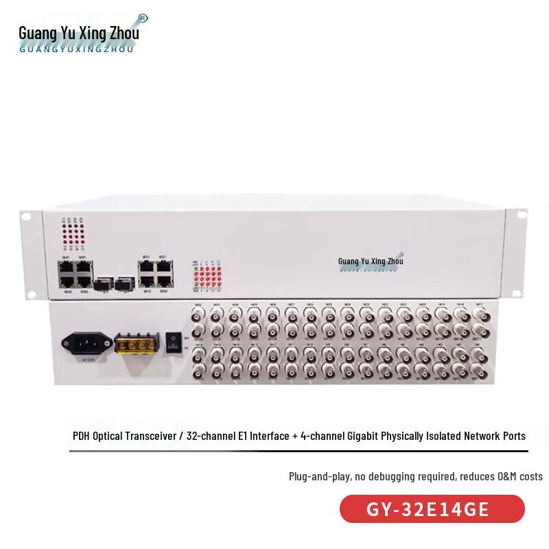 32-портовый E1 и 4-портовый гигабитный оптический мультиплексор Guangyu Xingzhou