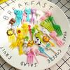 10Pcs Cute Mini Animal Farm Cartoon Food Picks Children Snack Cake Dessert Food Fruit Forks Lunch Bento Accessories Party Decor