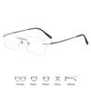 Minimalist Pure Titanium Ultralight Rimless Glasses for Men Business Myopia Reading Eyewear Discreet Style & All-Day Stress-Free