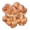 Бамбуковые деревянные пазлы Игры Burr Puzzles Jigsaw Lock 3D Логические головоломки ручной работы Интеллектуальные