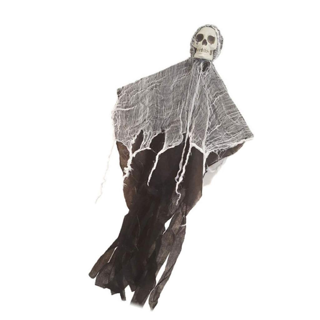 Висячий скелет-призрак Висячий череп Ужасный призрак Страшное висячее украшение для дома с привидениями E