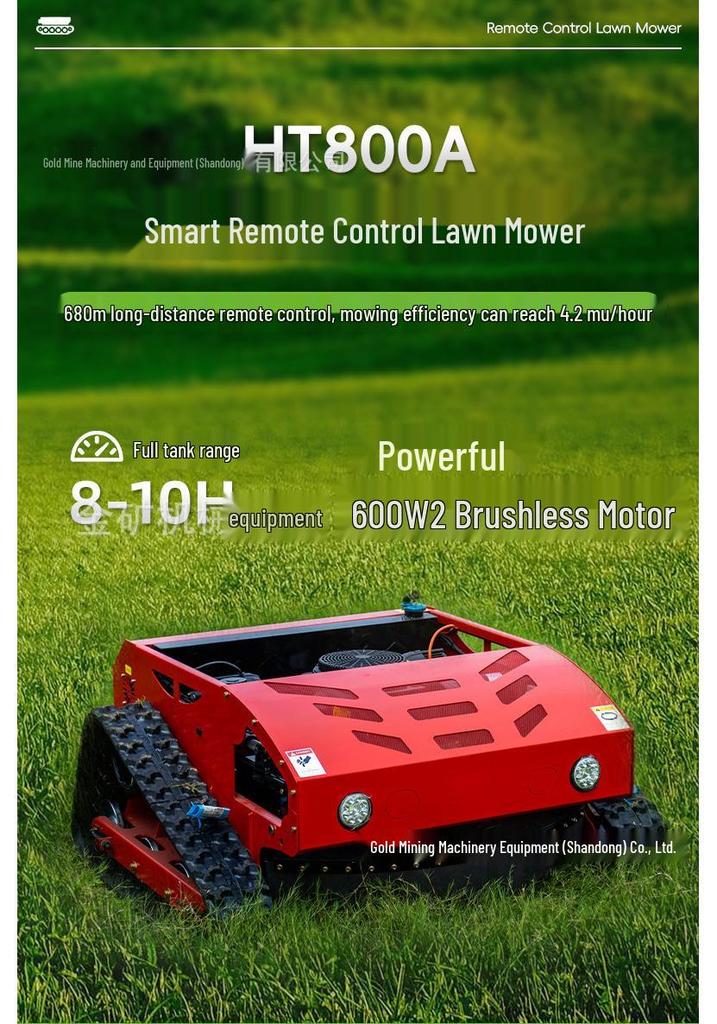 HT800A Oil-Electric Hybrid Remote Control Lawn Mower and Mulcher