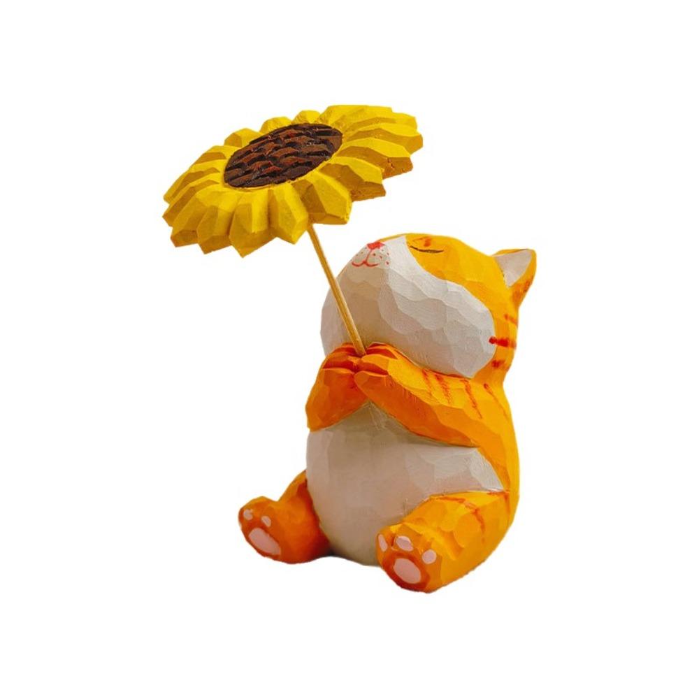 Handmade Miniature Wood Figurine Cartoon Horse Figures Ornament Funny Animal Statue  Shelf Display